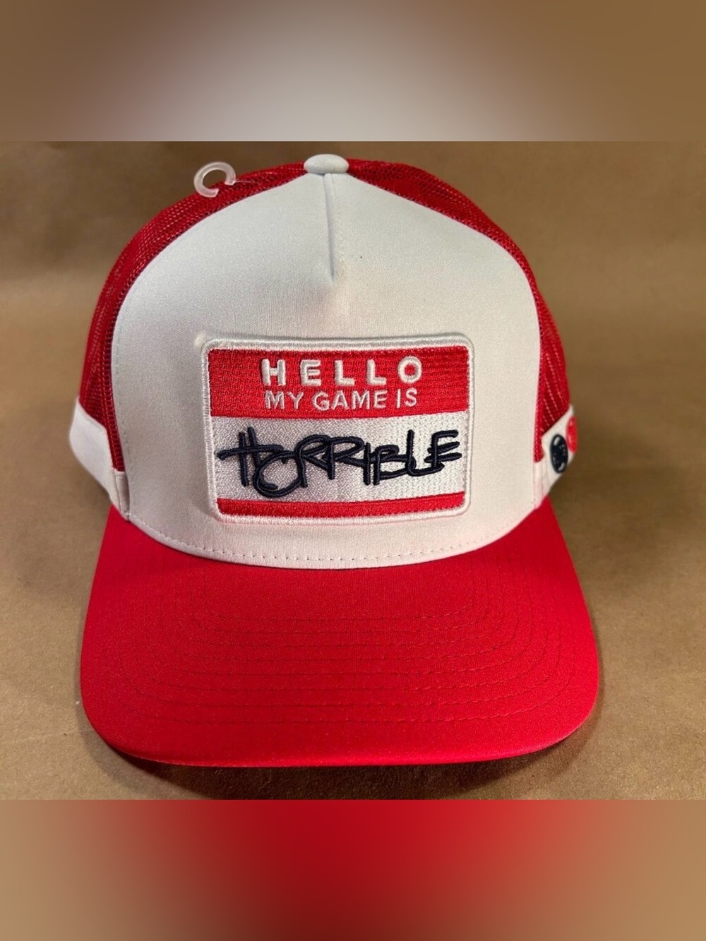 NWT Men's G/Fore " Hello, My Game Is Horrible" Snapback Hat  One Size G4AF23H127